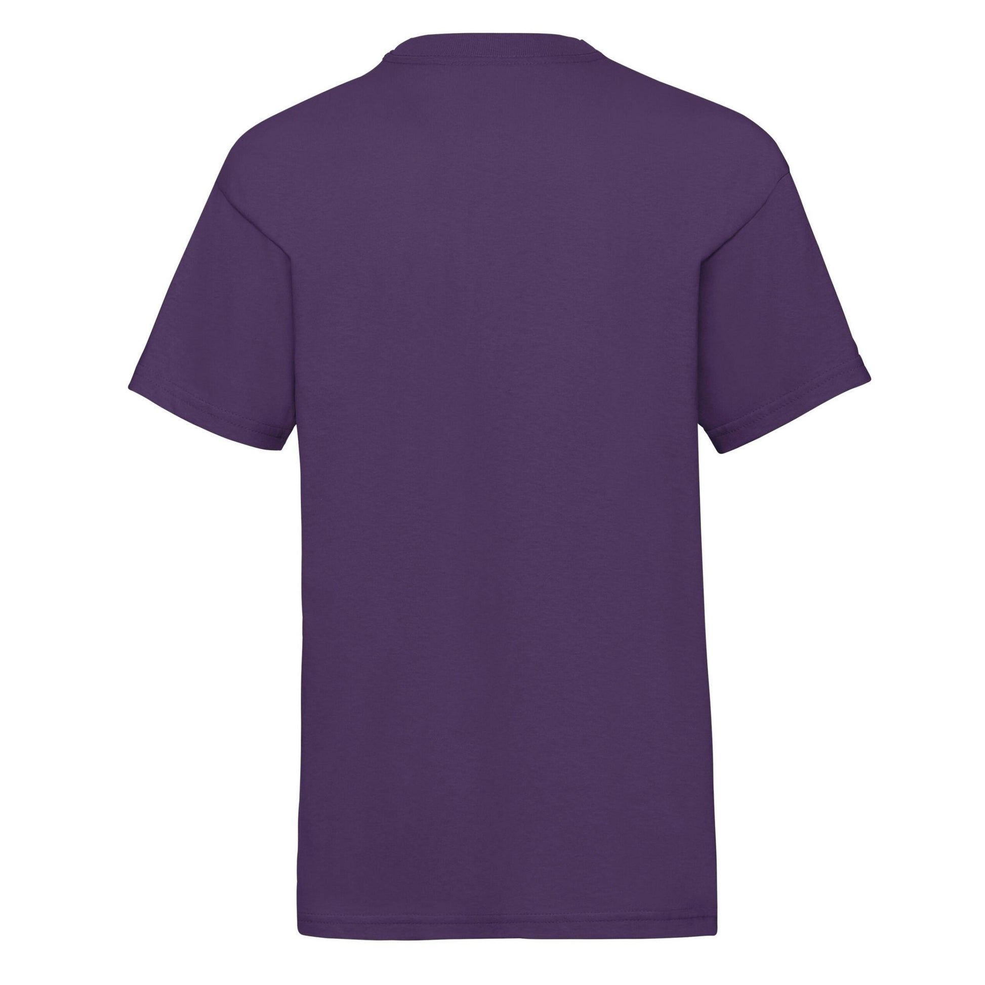 Purple - Back - Fruit Of The Loom Childrens-Kids Value T-Shirt