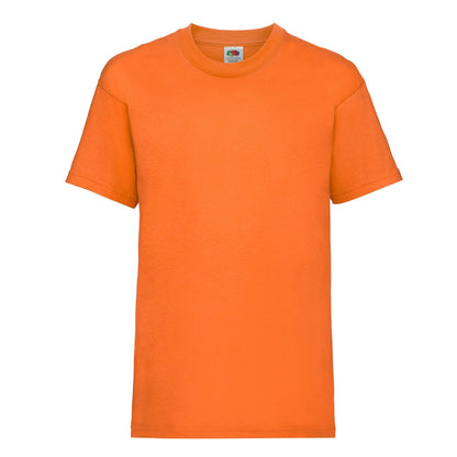 Orange - Front - Fruit Of The Loom Childrens-Kids Value T-Shirt