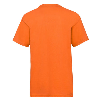 Orange - Back - Fruit Of The Loom Childrens-Kids Value T-Shirt