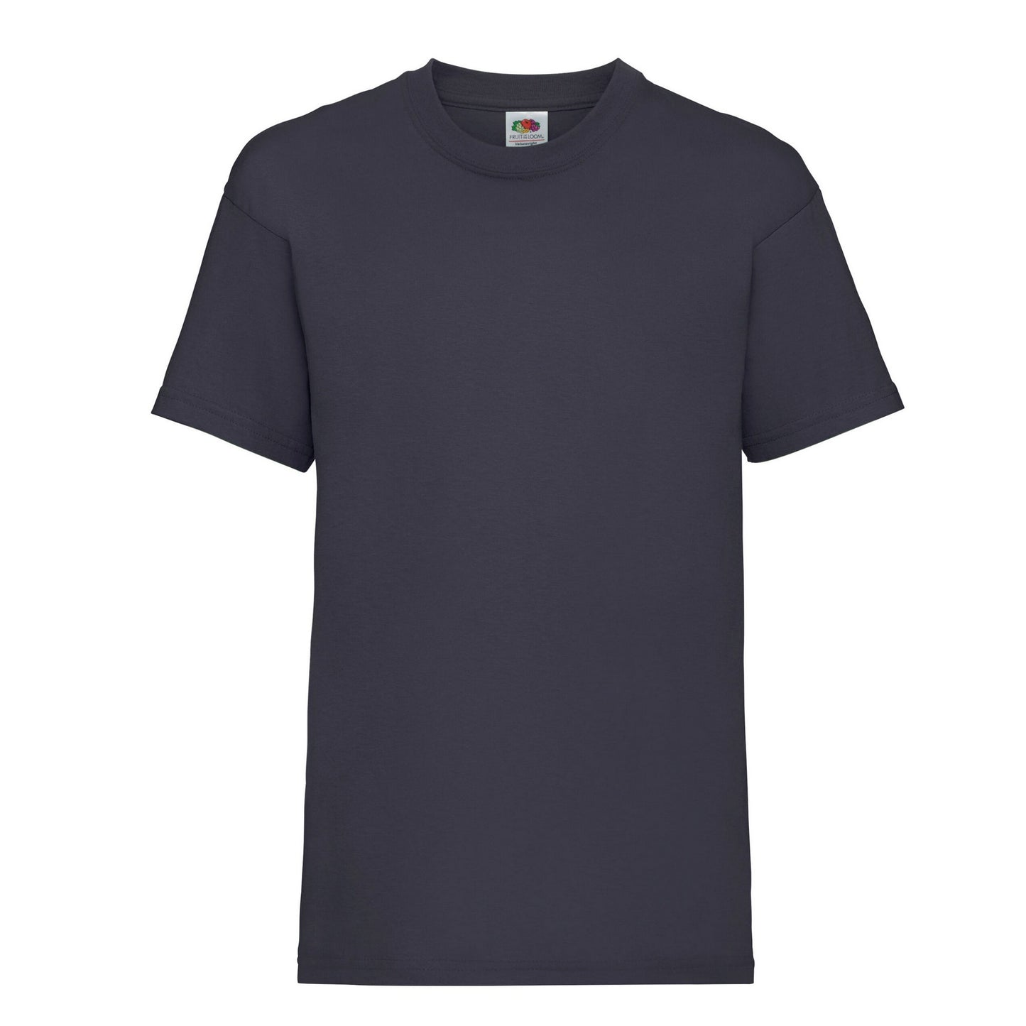 Navy - Front - Fruit Of The Loom Childrens-Kids Value T-Shirt