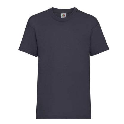 Navy - Front - Fruit Of The Loom Childrens-Kids Value T-Shirt