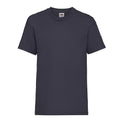 Navy - Front - Fruit of the Loom Childrens-Kids Value T-Shirt