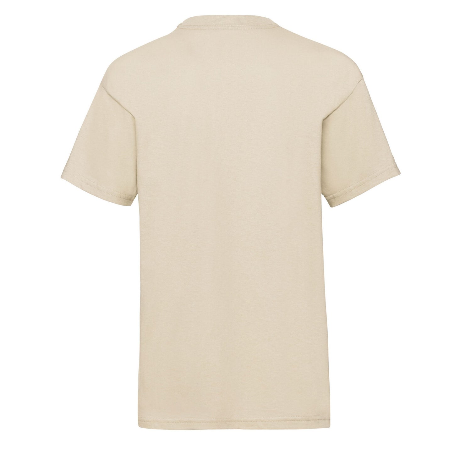 Natural - Back - Fruit Of The Loom Childrens-Kids Value T-Shirt