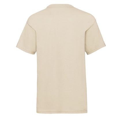 Natural - Back - Fruit Of The Loom Childrens-Kids Value T-Shirt