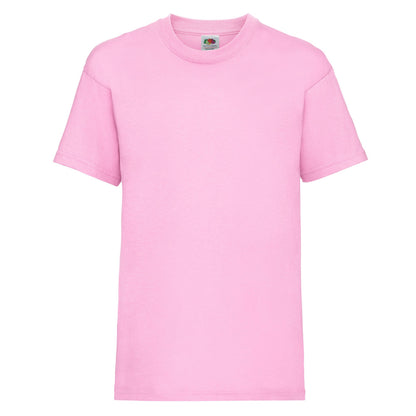 Light Pink - Front - Fruit Of The Loom Childrens-Kids Value T-Shirt