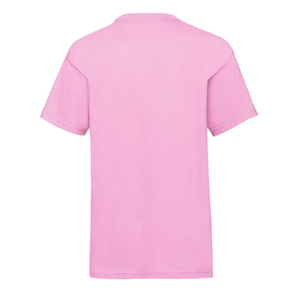 Light Pink - Back - Fruit Of The Loom Childrens-Kids Value T-Shirt