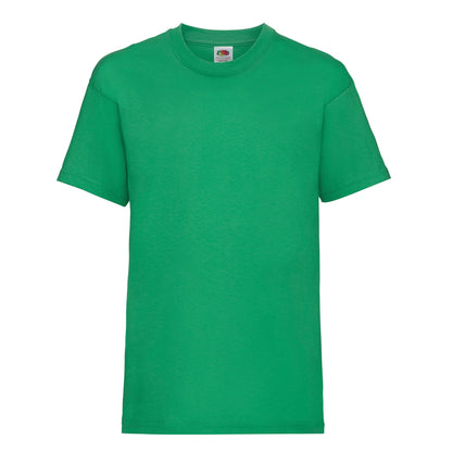 Kelly Green - Front - Fruit Of The Loom Childrens-Kids Value T-Shirt