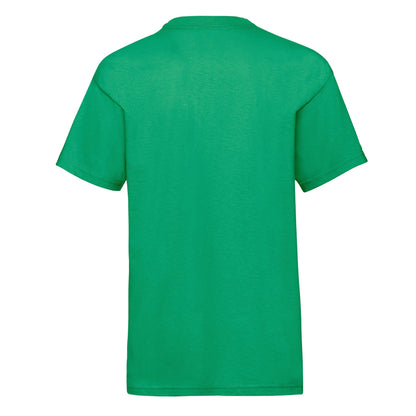 Kelly Green - Back - Fruit Of The Loom Childrens-Kids Value T-Shirt