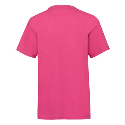 Fuchsia - Back - Fruit Of The Loom Childrens-Kids Value T-Shirt