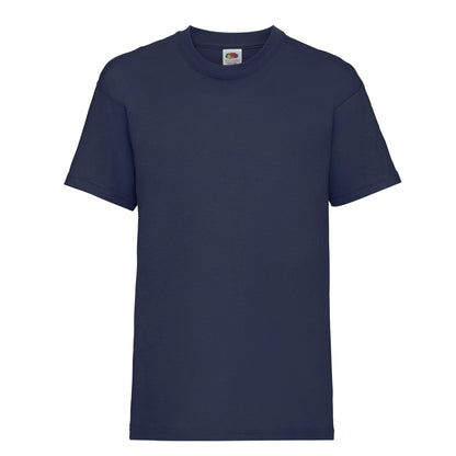 Deep Navy - Front - Fruit Of The Loom Childrens-Kids Value T-Shirt