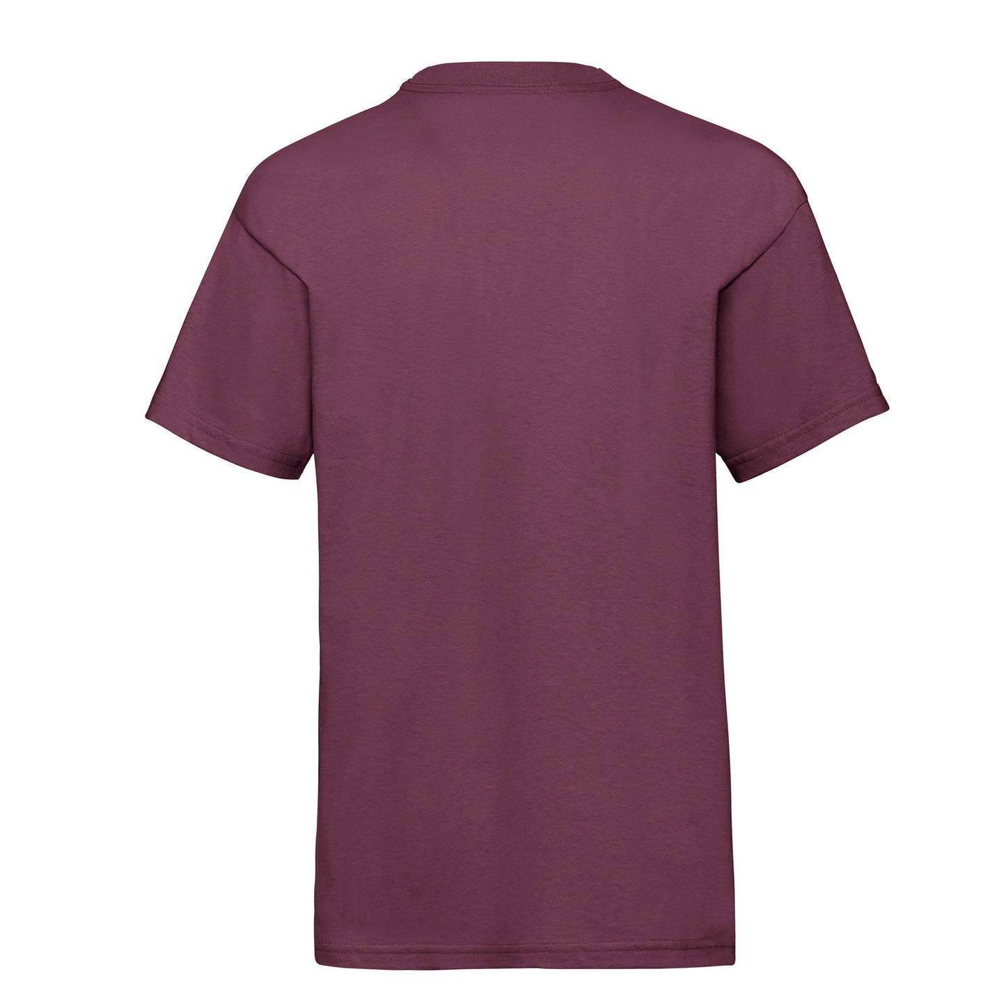 Burgundy - Back - Fruit Of The Loom Childrens-Kids Value T-Shirt