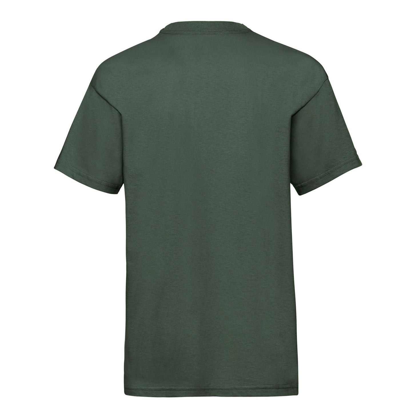 Bottle Green - Back - Fruit Of The Loom Childrens-Kids Value T-Shirt