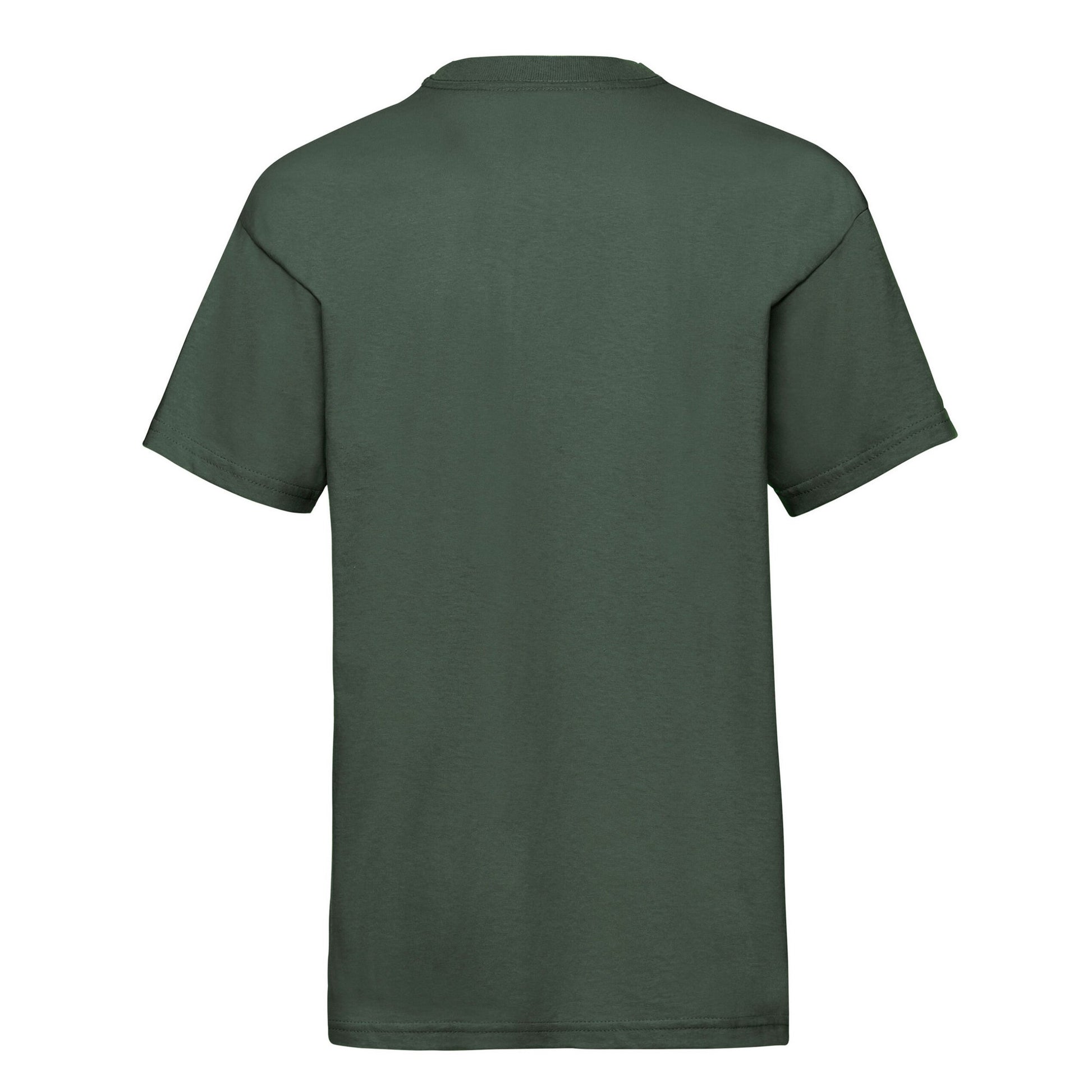 Bottle Green - Back - Fruit Of The Loom Childrens-Kids Value T-Shirt