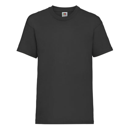Black - Front - Fruit Of The Loom Childrens-Kids Value T-Shirt