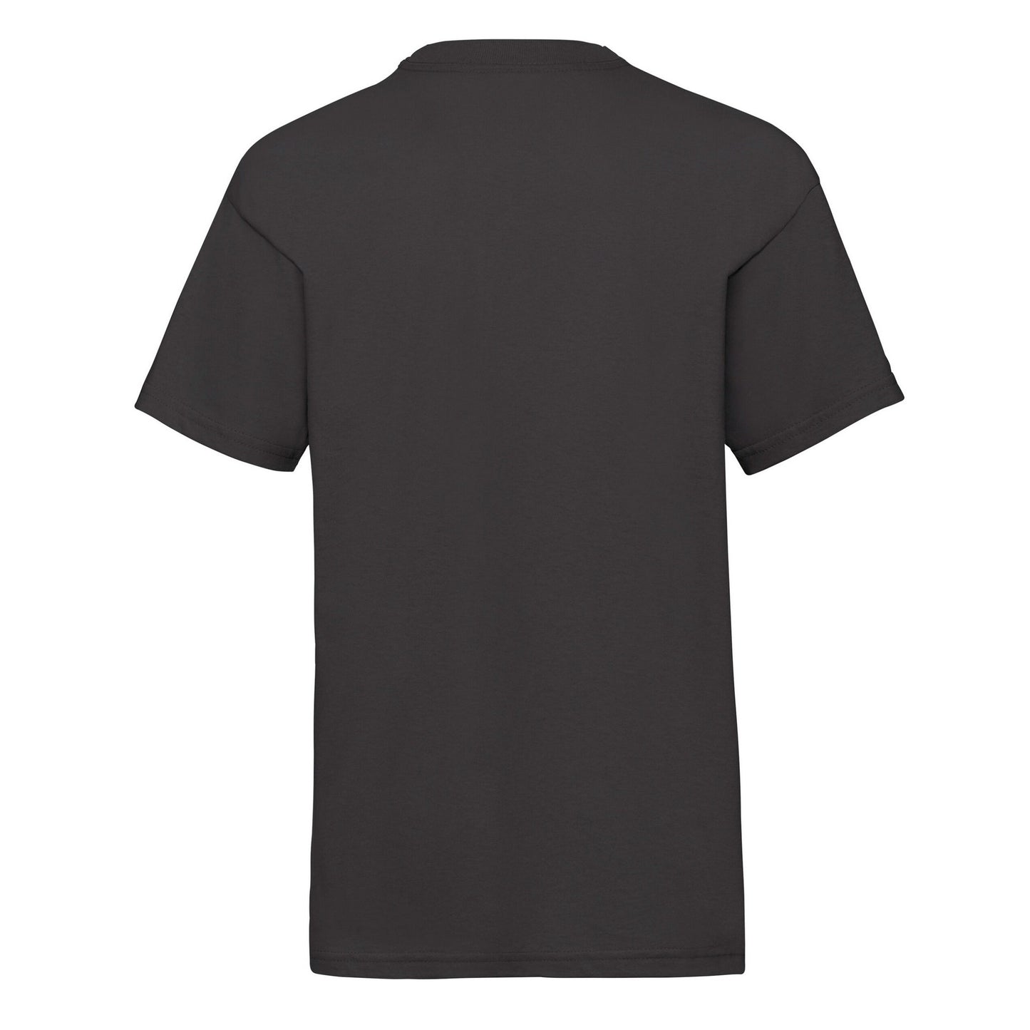 Black - Back - Fruit Of The Loom Childrens-Kids Value T-Shirt