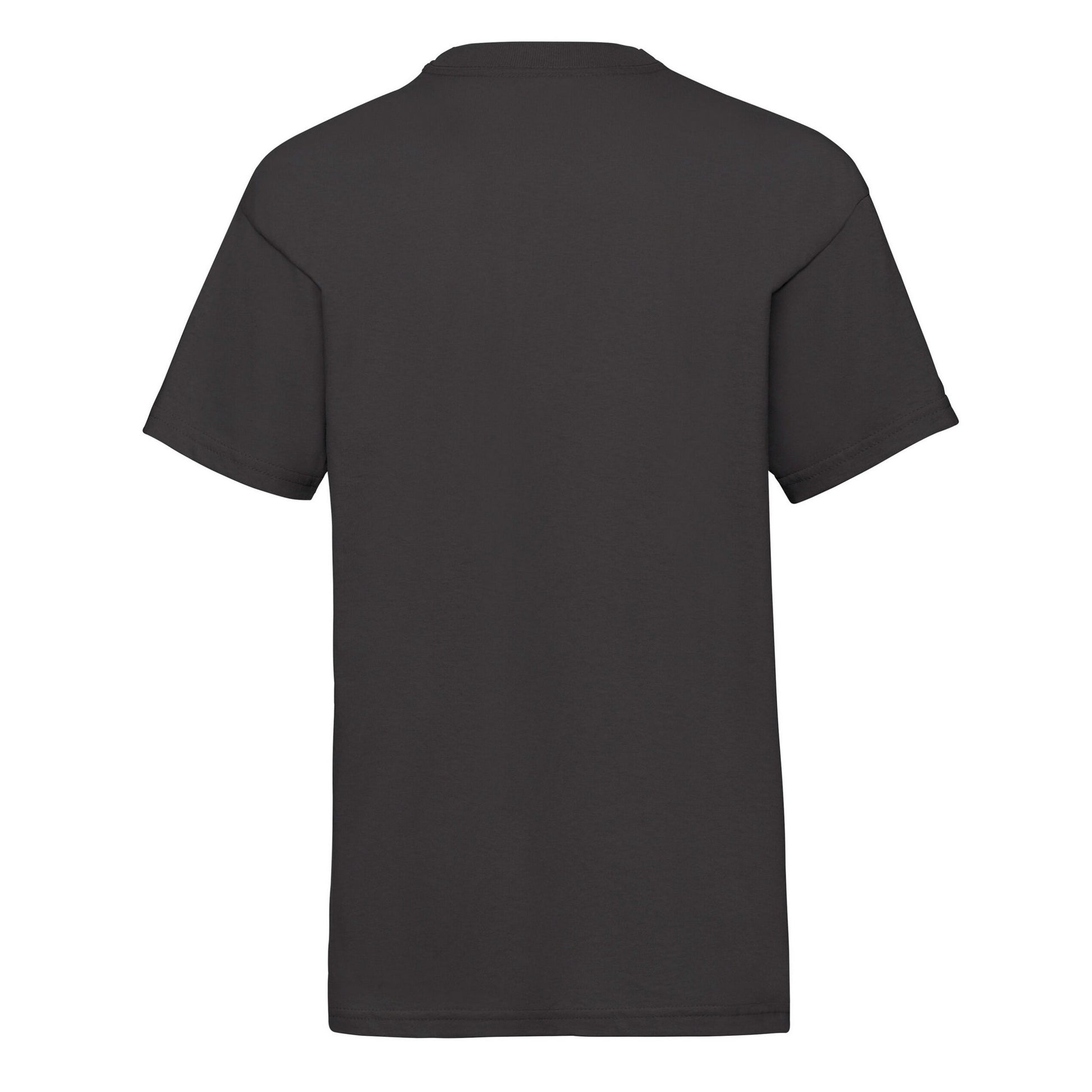 Black - Back - Fruit Of The Loom Childrens-Kids Value T-Shirt