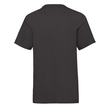 Black - Back - Fruit Of The Loom Childrens-Kids Value T-Shirt