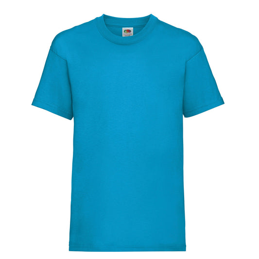Azure - Front - Fruit Of The Loom Childrens-Kids Value T-Shirt