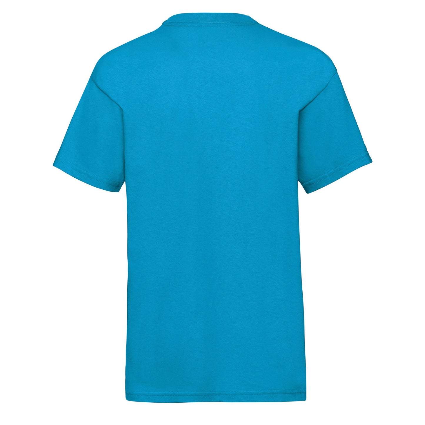 Azure - Back - Fruit Of The Loom Childrens-Kids Value T-Shirt