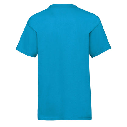 Azure - Back - Fruit Of The Loom Childrens-Kids Value T-Shirt