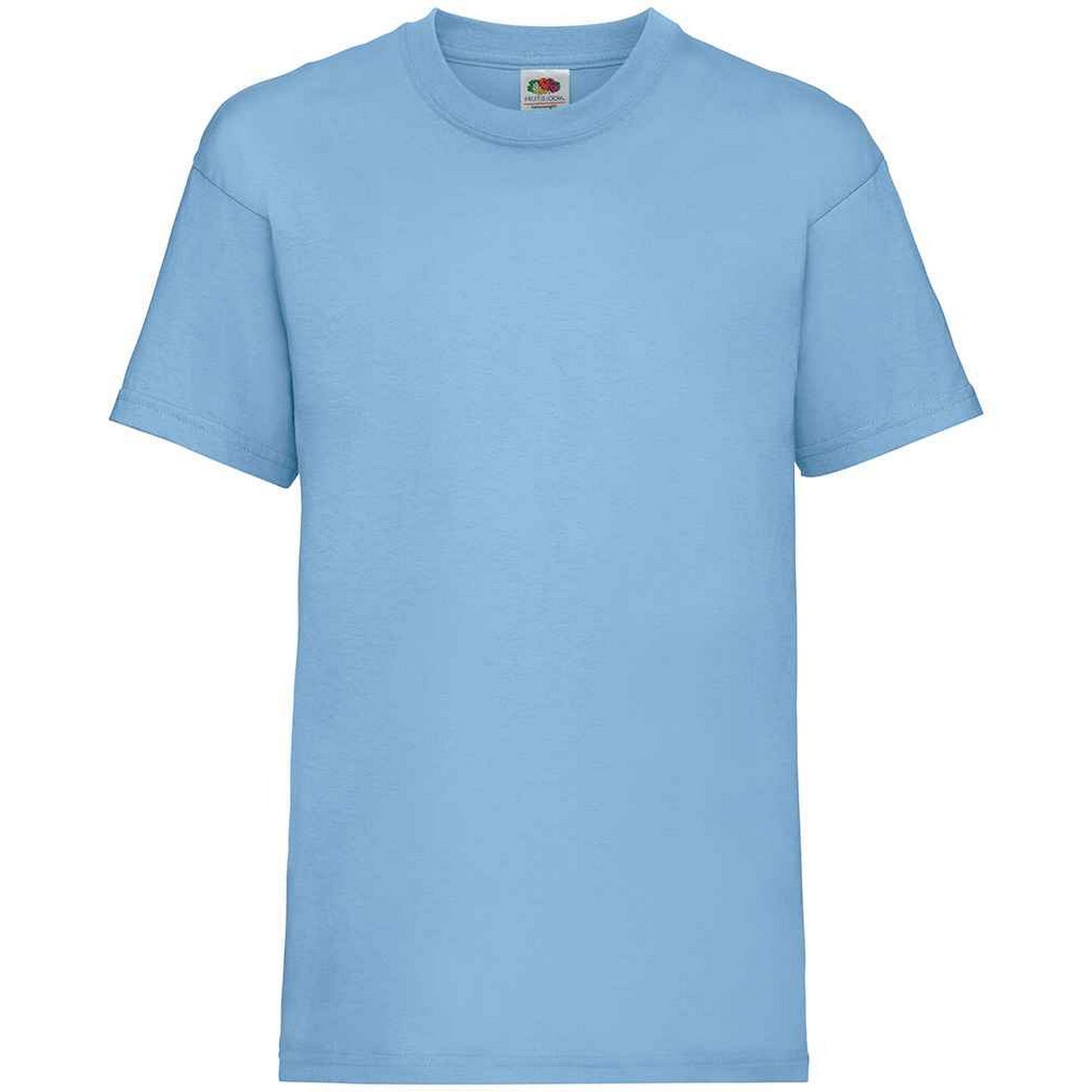 Sky Blue - Front - Fruit Of The Loom Childrens-Kids Value T-Shirt