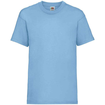 Sky Blue - Front - Fruit Of The Loom Childrens-Kids Value T-Shirt