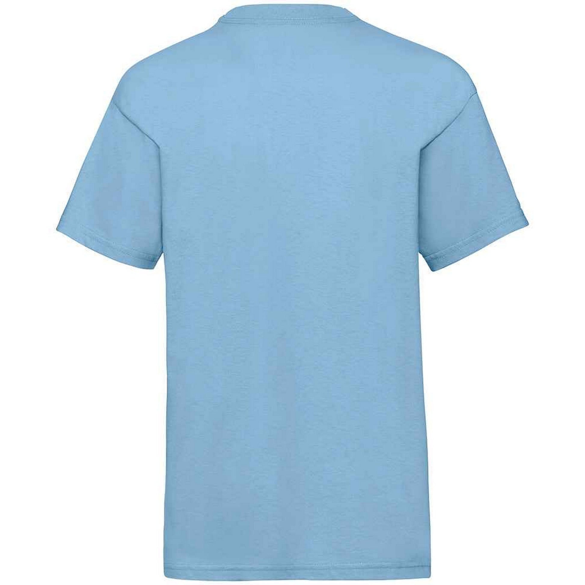 Sky Blue - Back - Fruit Of The Loom Childrens-Kids Value T-Shirt