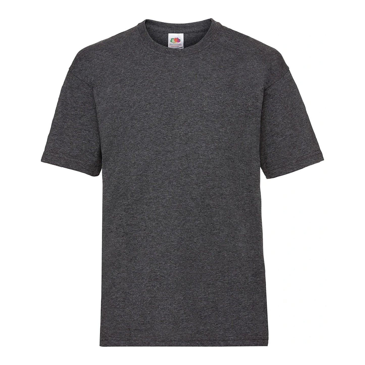 Dark Heather - Front - Fruit Of The Loom Childrens-Kids Value T-Shirt