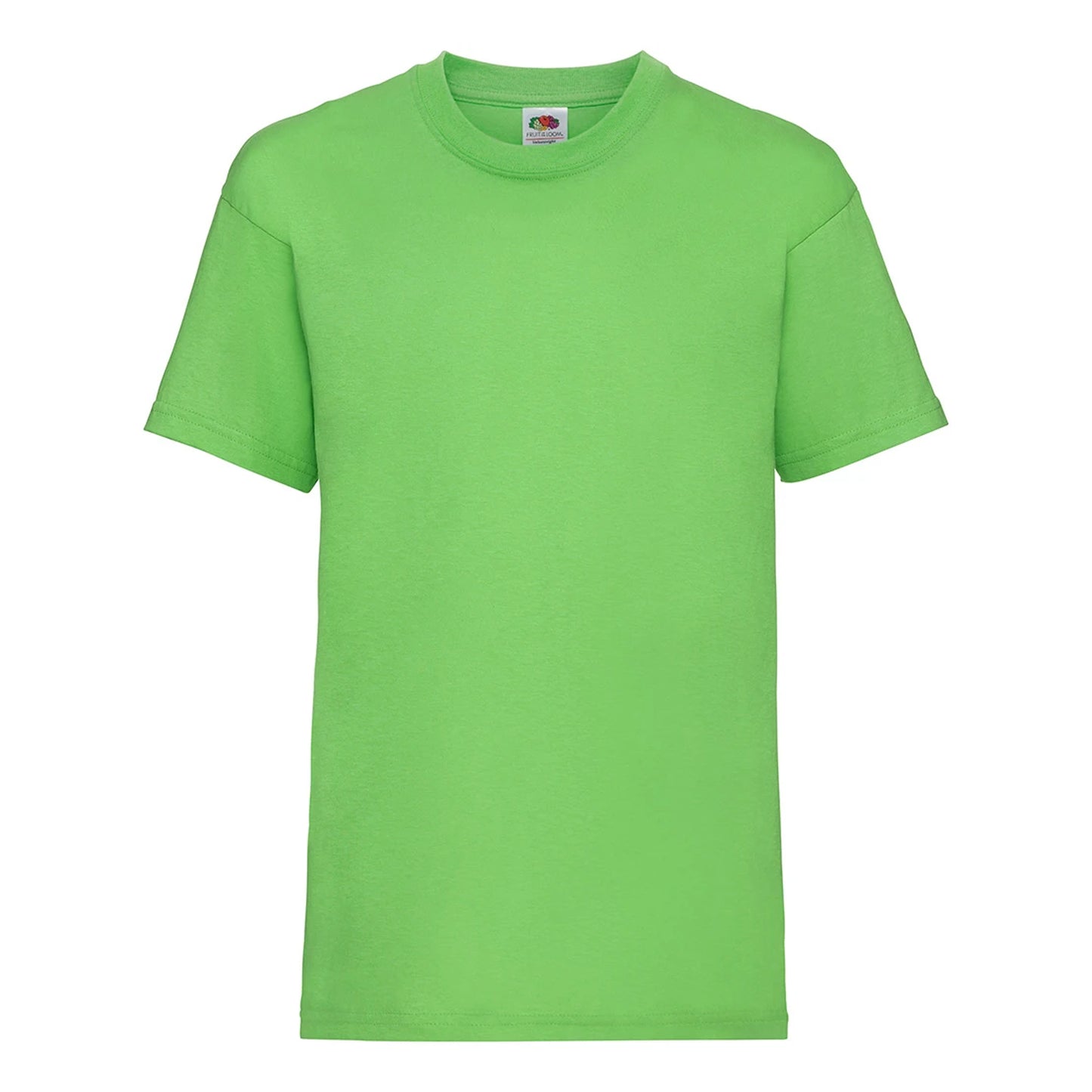 Lime Green - Front - Fruit Of The Loom Childrens-Kids Value T-Shirt