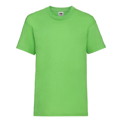 Lime Green - Front - Fruit Of The Loom Childrens-Kids Value T-Shirt