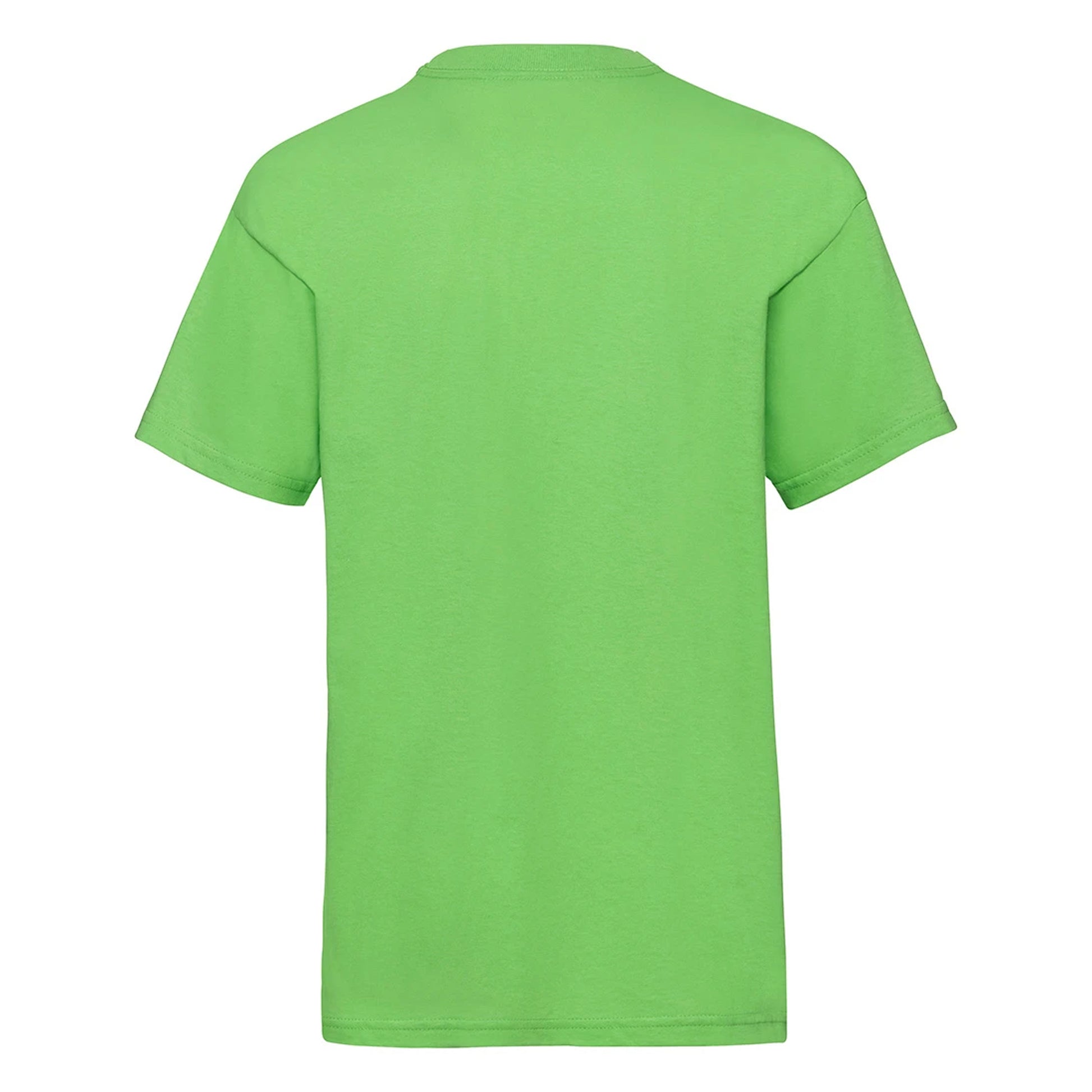 Lime Green - Back - Fruit Of The Loom Childrens-Kids Value T-Shirt