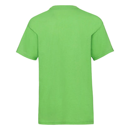 Lime Green - Back - Fruit Of The Loom Childrens-Kids Value T-Shirt