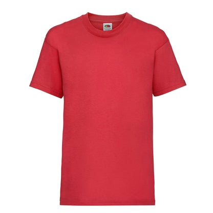 Red - Front - Fruit Of The Loom Childrens-Kids Value T-Shirt