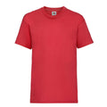 Red - Front - Fruit of the Loom Childrens-Kids Value T-Shirt