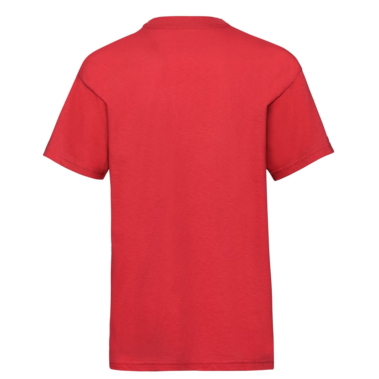 Red - Back - Fruit Of The Loom Childrens-Kids Value T-Shirt