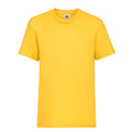 Yellow - Front - Fruit of the Loom Childrens-Kids Value T-Shirt