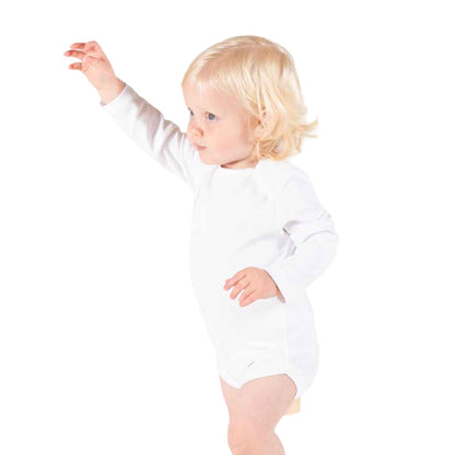 White - Side - Larkwood Baby Long-Sleeved Bodysuit