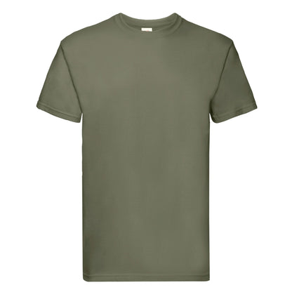 Classic Olive - Front - Fruit of the Loom Unisex Adult Super Premium Plain T-Shirt