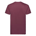 Burgundy - Back - Fruit of the Loom Unisex Adult Super Premium Plain T-Shirt