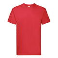 Red - Front - Fruit of the Loom Unisex Adult Super Premium Plain T-Shirt