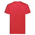 Red - Back - Fruit of the Loom Unisex Adult Super Premium Plain T-Shirt