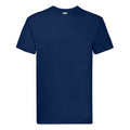 Navy - Front - Fruit of the Loom Unisex Adult Super Premium Plain T-Shirt