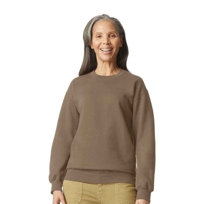 Brown Savana - Side - Gildan Mens Softstyle Plain Midweight Crew Neck Sweatshirt