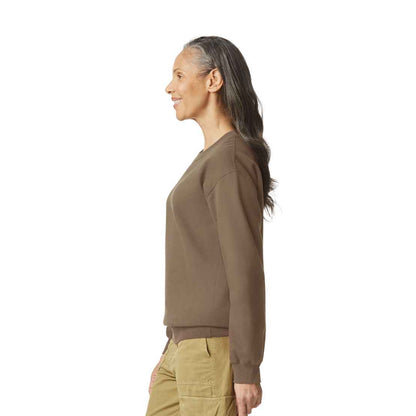 Brown Savana - Lifestyle - Gildan Mens Softstyle Plain Midweight Crew Neck Sweatshirt