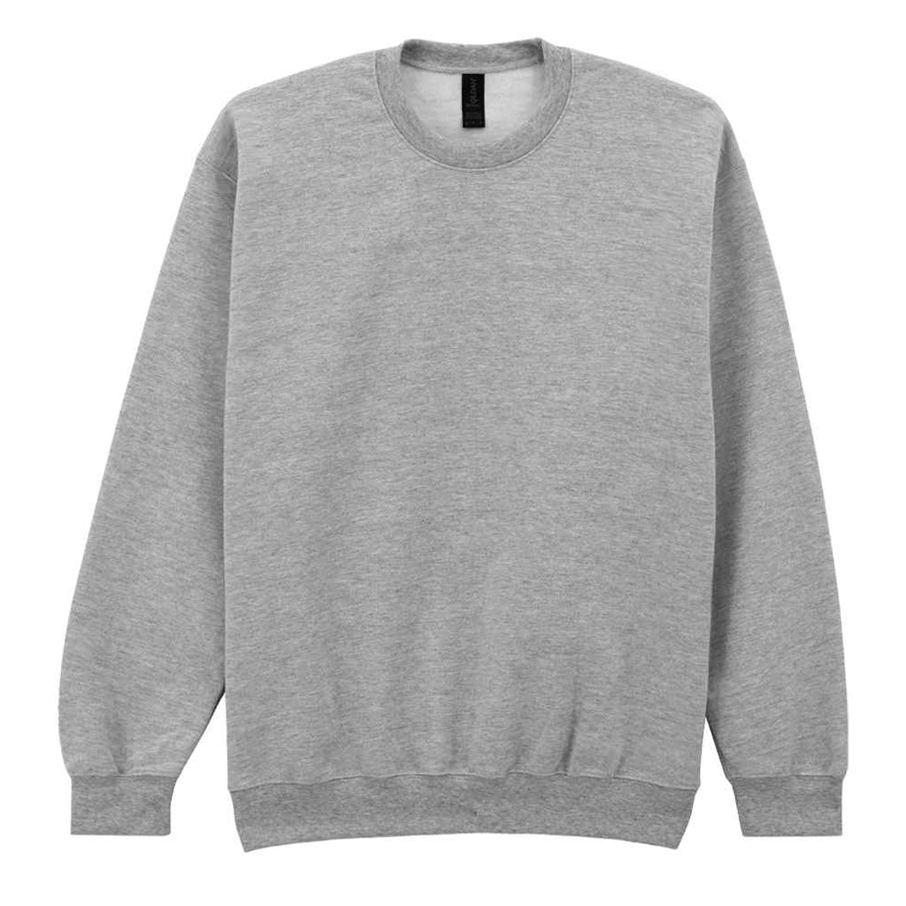 Sports Grey - Front - Gildan Mens Softstyle Plain Midweight Crew Neck Sweatshirt