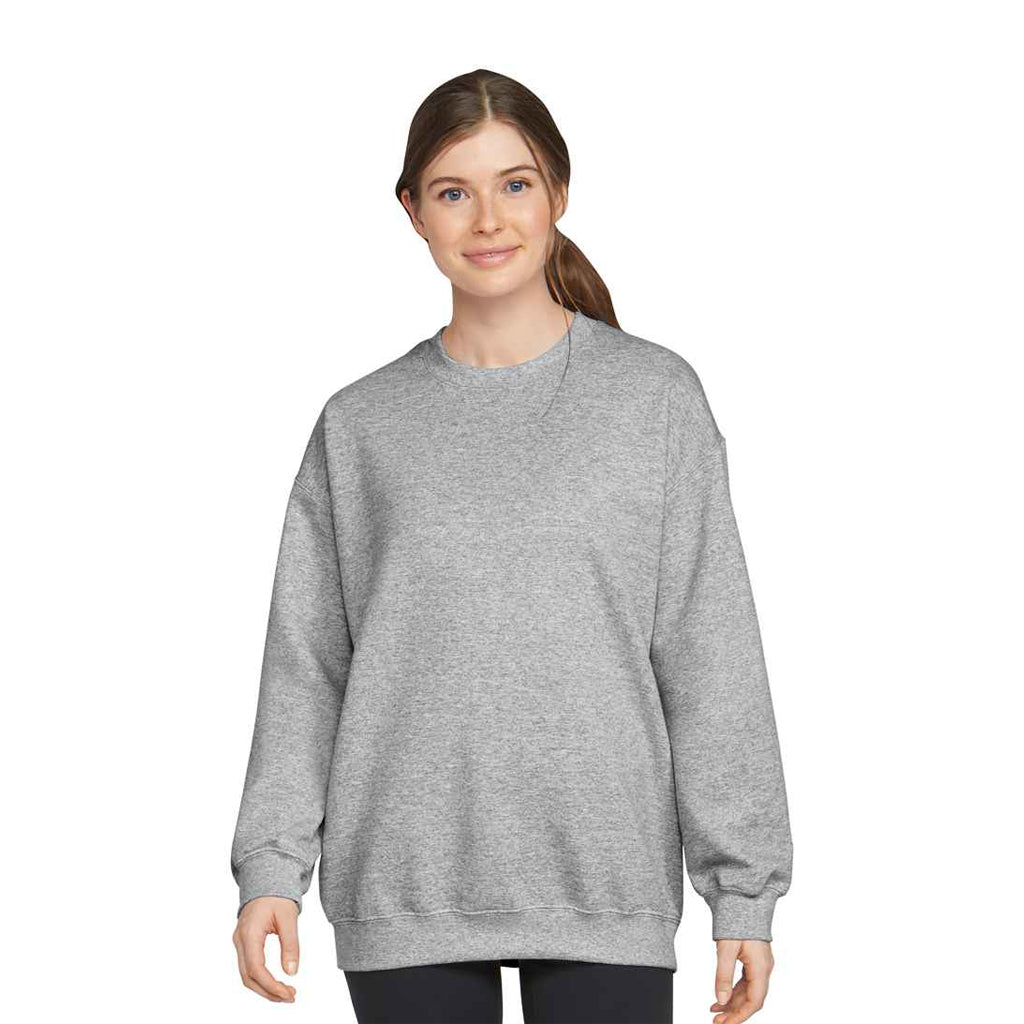 Sports Grey - Side - Gildan Mens Softstyle Plain Midweight Crew Neck Sweatshirt