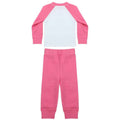 Candyfloss Pink-White - Back - Larkwood Childrens-Kids Long Pyjama Set