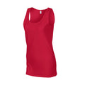 Cherry Red - Side - Gildan Womens-Ladies Softstyle Plain Tank Top