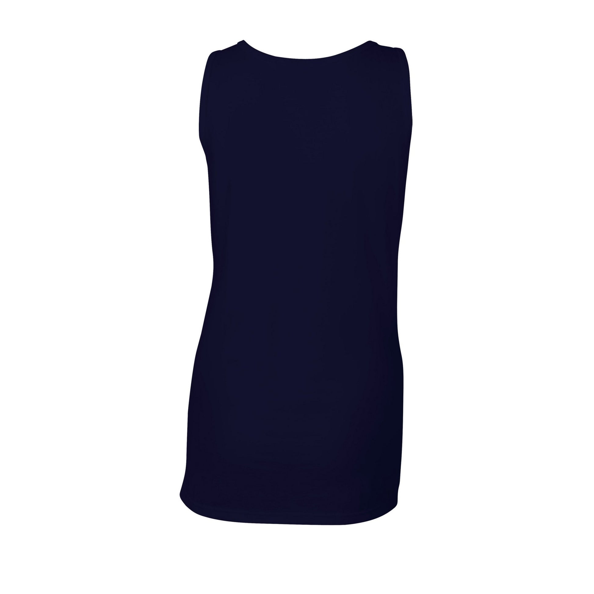 Navy - Back - Gildan Womens-Ladies Softstyle Plain Tank Top