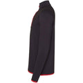 Jet Black-Fire Red - Back - AWDis Cool Mens Half Zip Sweat Top